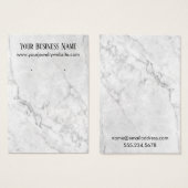 Display-Karten mit weißem und grauem Marmor (Vorne & Hinten)