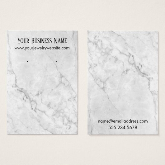 Display-Karten mit weißem und grauem Marmor (Vorne & Hinten)
