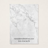 Display-Karten mit weißem und grauem Marmor (Rückseite)
