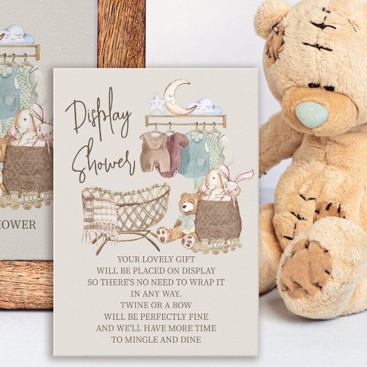 Display Showdusche Boho Kinderzimmer Geschenk-Tag Begleitkarte