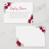 Display Showdusche kleine Insert-Karte hinzufügen, Begleitkarte (Vorne/Hinten)