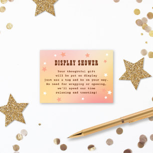 Display Showdusche Western Hübsch Stars Brautparty Begleitkarte