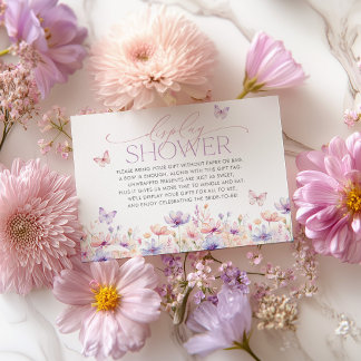 Display Shower Card Wildflower Bridal Shower Dankeskarte