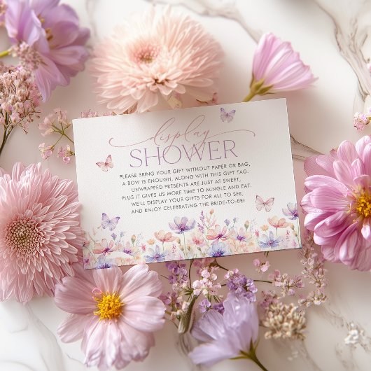 Display Shower Card Wildflower Bridal Shower Dankeskarte