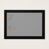 Display Shower Elegante Gold & Black Gift Tag Card (Rückseite)