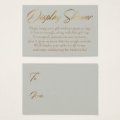 Display Shower Elegante Gold Script Sage Geschenk (Vorne & Hinten)