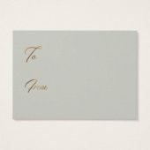 Display Shower Elegante Gold Script Sage Geschenk (Rückseite)