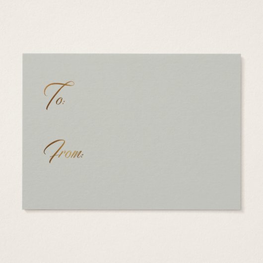 Display Shower Elegante Gold Script Sage Geschenk  (Rückseite)