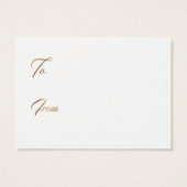 Display Shower Elegante Gold Script Tag Card (Rückseite)