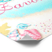 Display-Zeichen für nausches Aquamarines Mermaid-G Poster (Ecke)