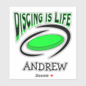 Disposition ist Leben | Disk Golf Aufkleber (Blatt)