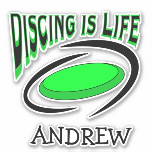 Disposition ist Leben | Disk Golf Sticker (Vorderseite)