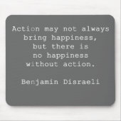 Disraeli Zitat-graue Mausunterlage Mousepad (Vorne)