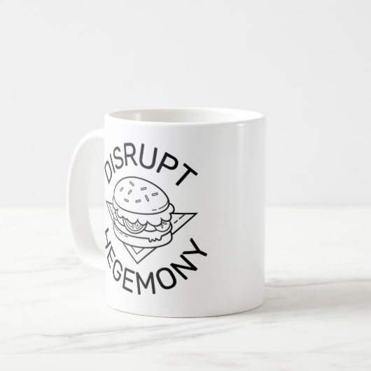 Disrupte Hegemonie-Tasse Kaffeetasse (Vorderseite Links)
