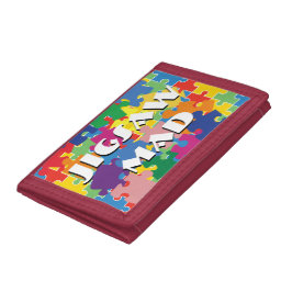 Dissektologe Jigsaw Puzzle Lover zusammengestellt Tri-fold Geldbeutel