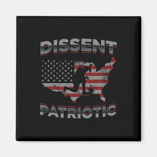 Dissent ist die patriotische Design-US-Flaggenprot Magnet