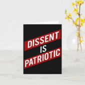 Dissent ist patriotische politische Meme Premium Karte (Gelbe Blume)