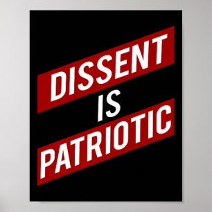 Dissent ist patriotische politische Meme Premium Poster