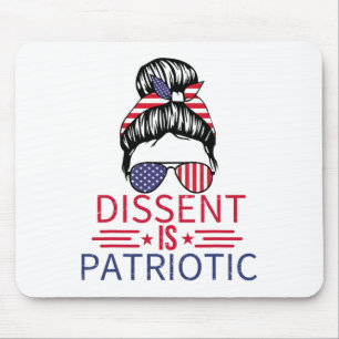 Dissent ist patriotischer unordentlicher Bun 4. Ju Mousepad