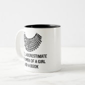 Dissent Kragen RBG, Ruth Bader GINSBURG Feminismus Zweifarbige Tasse (Vorderseite Links)