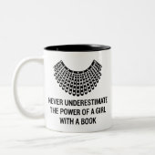 Dissent Kragen RBG, Ruth Bader GINSBURG Feminismus Zweifarbige Tasse (Links)