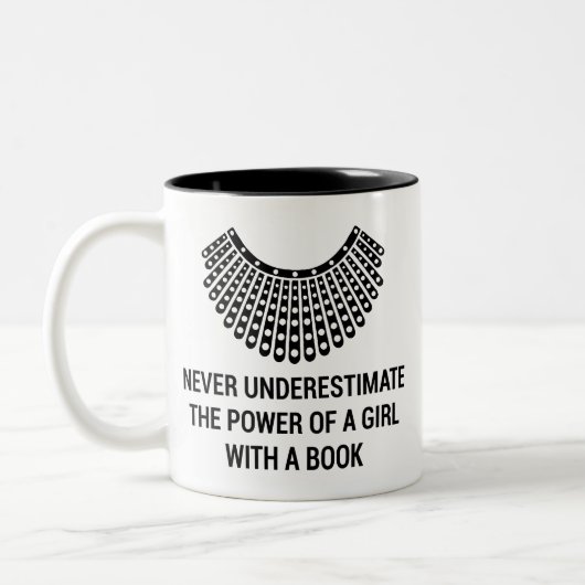 Dissent Kragen RBG, Ruth Bader GINSBURG Feminismus Zweifarbige Tasse (Links)