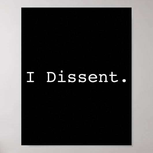 Dissent Pro Choice Feminist Poster (Vorne)