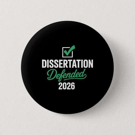 Dissertation 2026 für PhD Edd Doktortitel verteidi Button (Vorderseite)