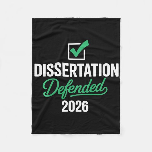 Dissertation 2026 für PhD Edd Doktortitel verteidi Fleecedecke (Vorderseite)