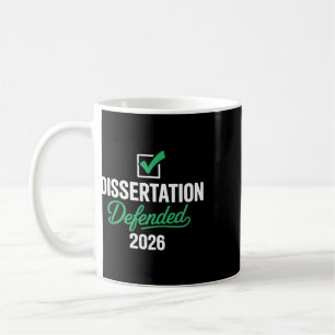 Dissertation 2026 für PhD Edd Doktortitel verteidi Kaffeetasse