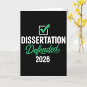 Dissertation 2026 Für Phd Edd Doktortitel verteidi Karte (Gelbe Blume)