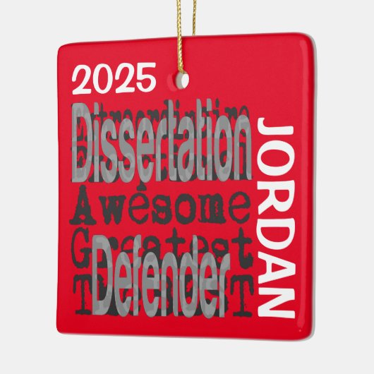 Dissertation Defender Extraordinaire CUSTOM Keramikornament (Links)