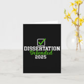 Dissertation verteidigt 2025 für Phd Edd Doctorate Karte (Gelbe Blume)