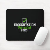 Dissertation verteidigt 2025 für Phd Edd Doctorate Mousepad (Mit Mouse)