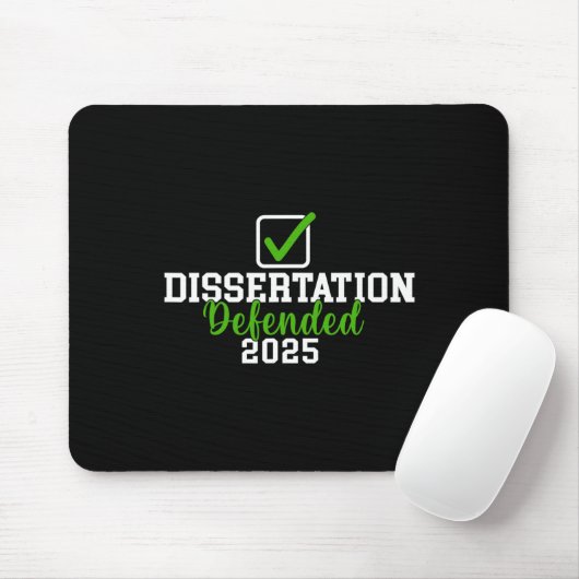 Dissertation verteidigt 2025 für Phd Edd Doctorate Mousepad (Mit Mouse)