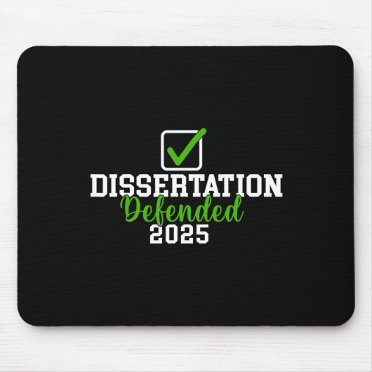 Dissertation verteidigt 2025 für Phd Edd Doctorate Mousepad (Vorne)