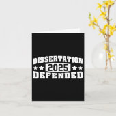 Dissertation verteidigt 2025 Phd Edd Doctorate Gra Karte (Gelbe Blume)