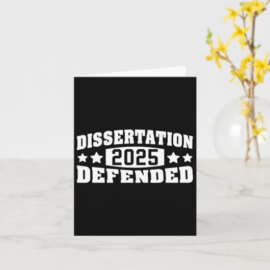 Dissertation verteidigt 2025 Phd Edd Doctorate Gra Karte (Gelbe Blume)