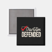 Dissertation verteidigt - Doktorand promoviert Dr. Magnet (Vorderseite/Rückseite)