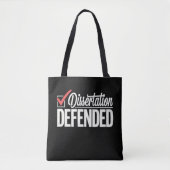 Dissertation verteidigt PhD Absolvent Abschluss Tasche (Vorderseite)