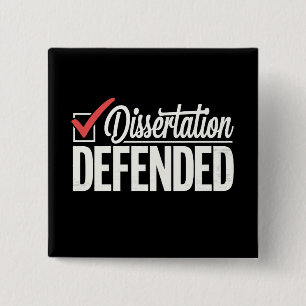 Dissertation verteidigt Promotion Doktorand Abschl Button