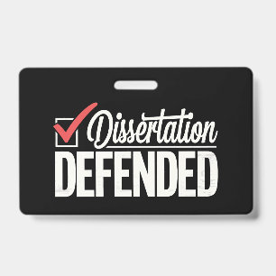 Dissertation verteidigter Doktortitel Abschluss Ausweis