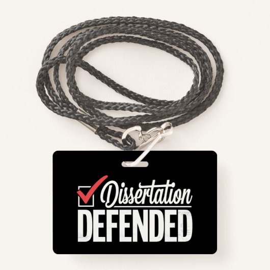 Dissertation verteidigter Doktortitel Abschluss Ausweis (Vorderseite mit Schlüsselband)
