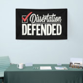 Dissertation verteidigter Doktortitel Abschluss Banner (Messeveranstaltung)