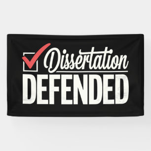 Dissertation verteidigter Doktortitel Abschluss Banner