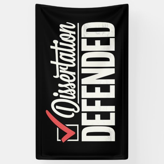 Dissertation verteidigter Doktortitel Abschluss Banner (Vertikal)