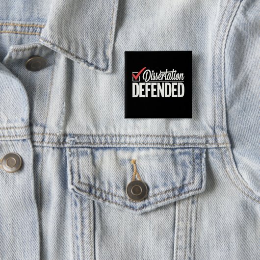 Dissertation verteidigter Doktortitel Abschluss Button (Beispiel)
