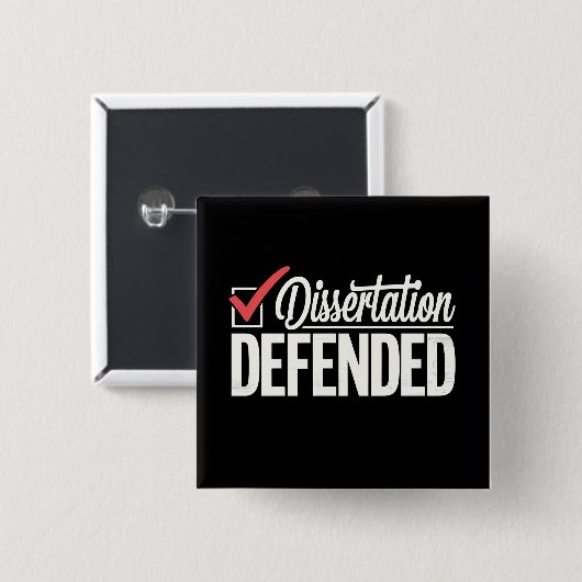 Dissertation verteidigter Doktortitel Abschluss Button (Vorne & Hinten)