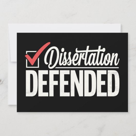 Dissertation verteidigter Doktortitel Abschluss Einladung (Vorderseite)