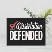 Dissertation verteidigter Doktortitel Abschluss Einladung (Stehend Vorderseite)